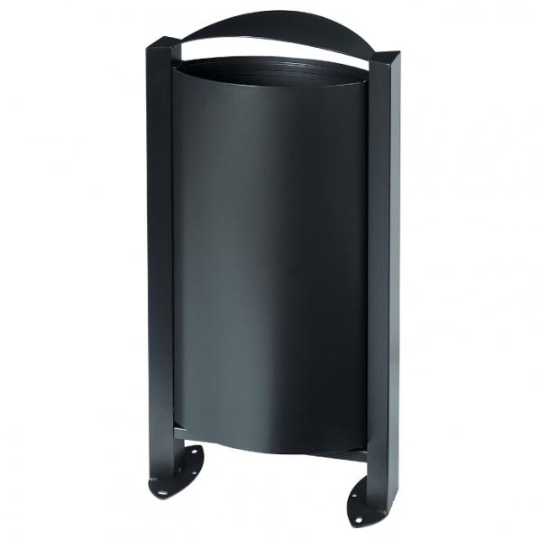 Corbeille sur pied ARKEA 60L Anthracite - Design urbain - Marque Rossignol_0