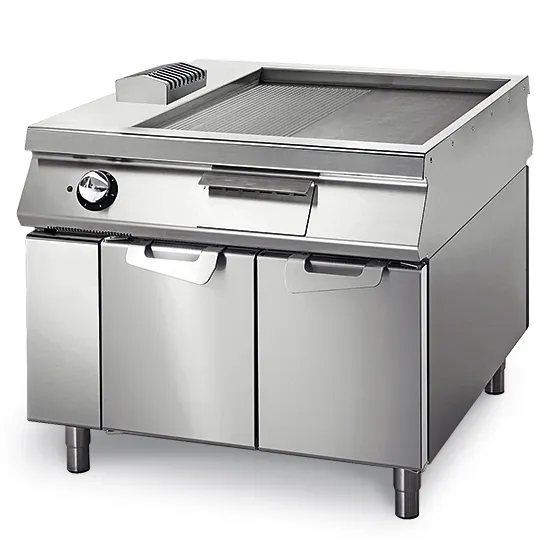 Fry-top élec. Chromée sur coffre lisse VIRTUS VS110100FTEC_0