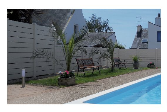 Clôture en aluminium Ile de Ré - Kostum - 2236 mm - Ajourée et résistante aux intempéries_0