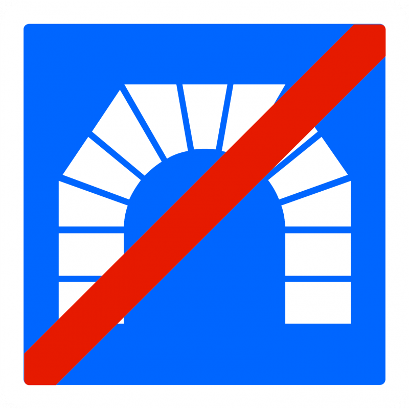 Panneau indication sortie de tunnel C112 - gamme Innov - WP Signalisation - résine thermoplastique_0