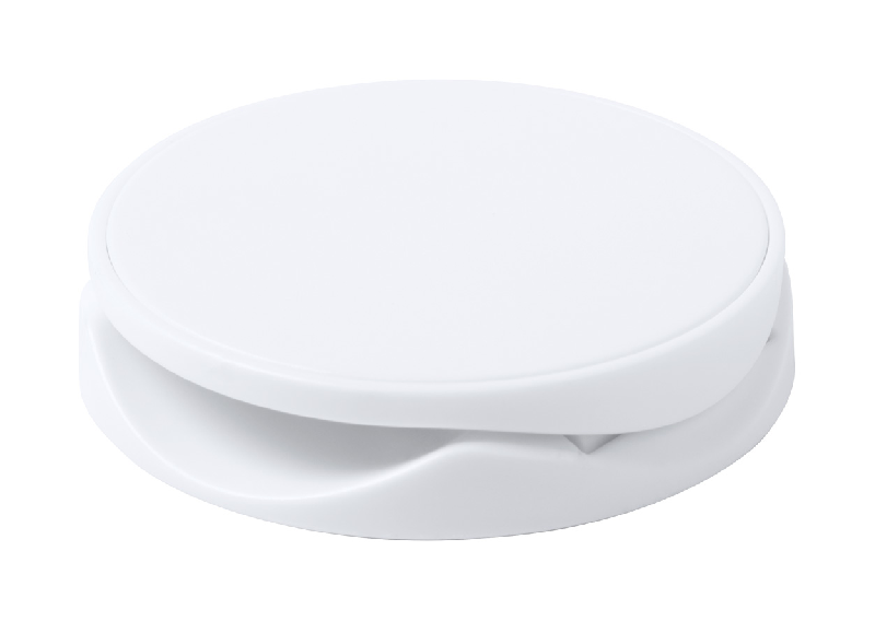Porte téléphone portable en plastique - autocollant au dos - couleur blanche - 8,4g_0