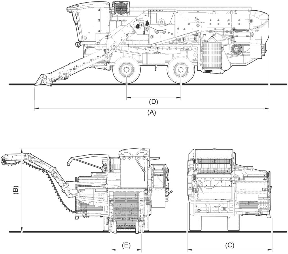 Récolteuse de tomate THV 800 - capacité 80 à 100 t/h - moteur 192 kW - dimensions optimisées_1