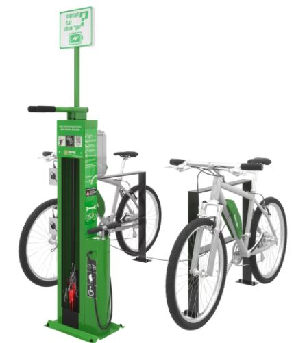 Borne de réparation et recharge de vélos en libre-service - pour espaces publics - E-PRS-SCANDIC_0