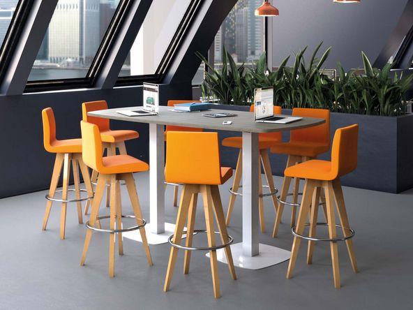 Table de réunion haute Fuvil en bois_0