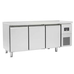 TABLES RÉFRIGÉRÉES gn 1/1 sans dosseret portes pleines positives évaporateur traité - OZ3PP_0