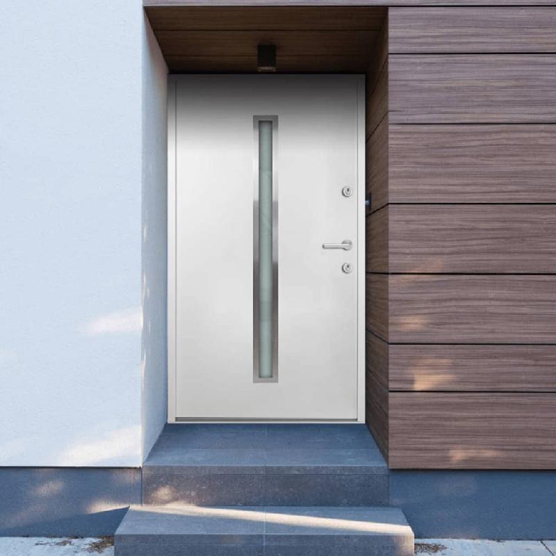 Vidaxl porte d'entrée blanc 110x207,5 cm aluminium 3190523_0