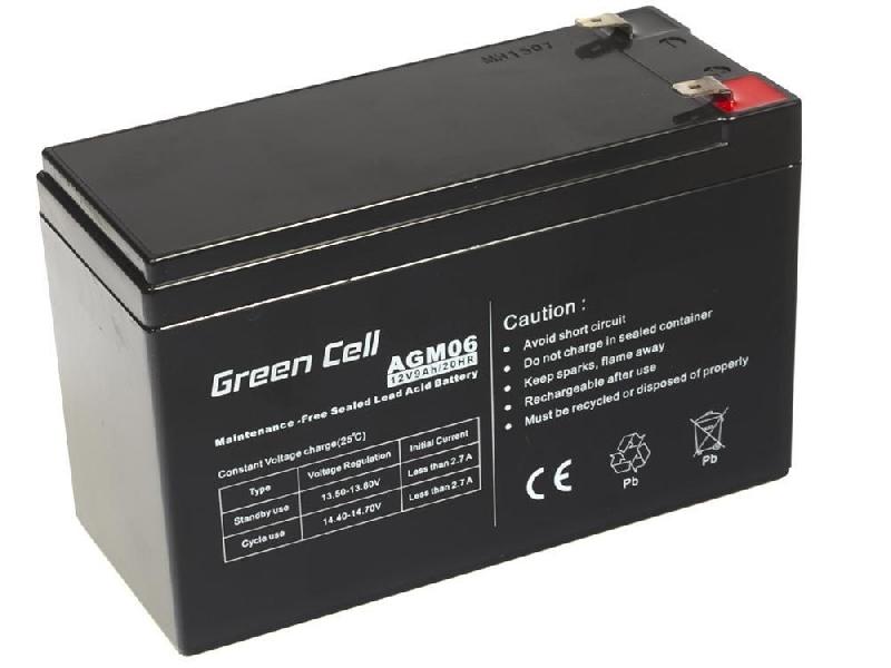 GREEN CELL AGM06 - Batterie pour onduleur Sealed Lead Acid (VRLA) 12V 9Ah - Durée de vie 5 ans - 1 pièce_0