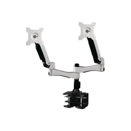 SUPPORT 2 ÉCRANS TÉLESCOPIQUE ORIENTABLE PIVOTANT À PINCE - AAVARA
