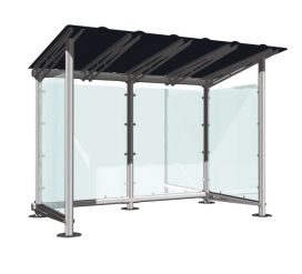 Abri bus Eole / structure en acier / avec banquette_1