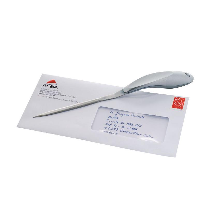 ALBA OUVRE LETTRES OULCUTM GRIS MÉTAL AVEC PRISE EN MAIN COUDÉE  - L 24 CM