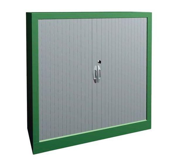 ARMOIRE À RIDEAUX LARGEUR 100 HAUTEUR 102 CM TURQUOISE-BLANC - MANUTAN COLLECTIVITÉS