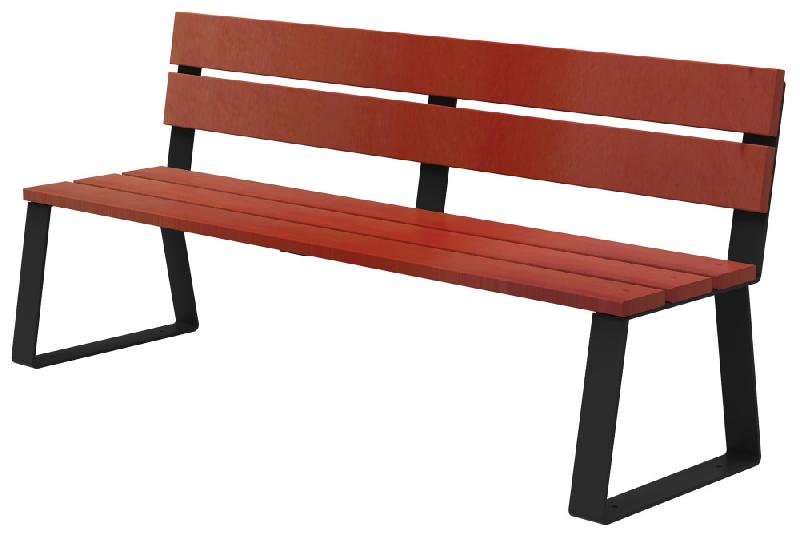 Banc à fixer ballade bois -  gris manganèse_0