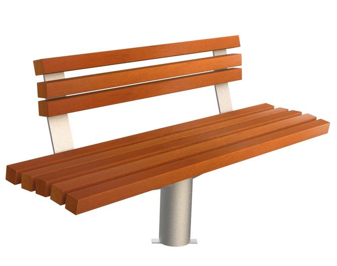 Banc public Brasilia Réf. 1113 - 2000 mm de long avec pieds en acier galvanisé et 5 baguettes sur l'assise_0