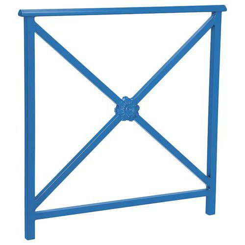 BARRIÈRE LISBONNE 1 M STRUCTURE ROSACE - ZINC BLEU 5010 - PROCITY