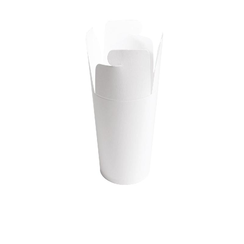 Boîte à pâtes NOVABOX carton + PE blanche 500 ml - Fermeture intégrée - Lot de 500 - blanc en carton BAP16_0