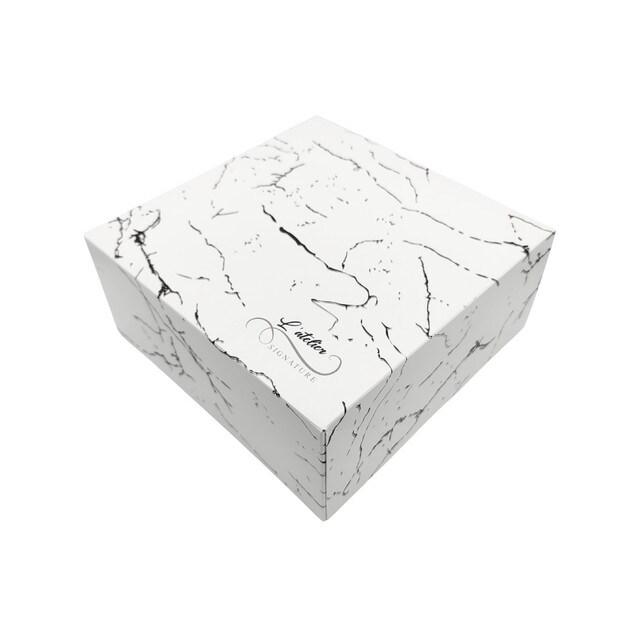 Boîte pâtissière décor Atelier Signature 230x230x100mm par 120 pièces JORIDEAL - blanc en carton 3519400542395_0