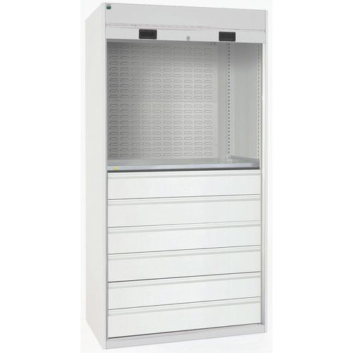BOTT 1 ARMOIRE LOURDE À PORTE RIDEAUX ET À TIROIRS CUBIO 2000X1050MM - BOTT