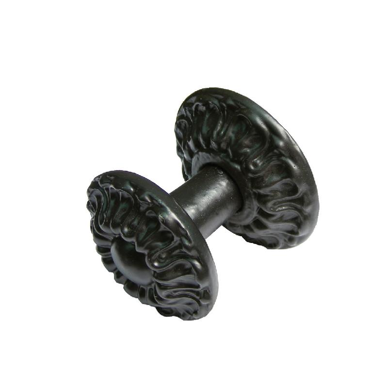 BOUTON DAHLIA SUR PLATINE FINITION NOIR - TORBEL - J502123