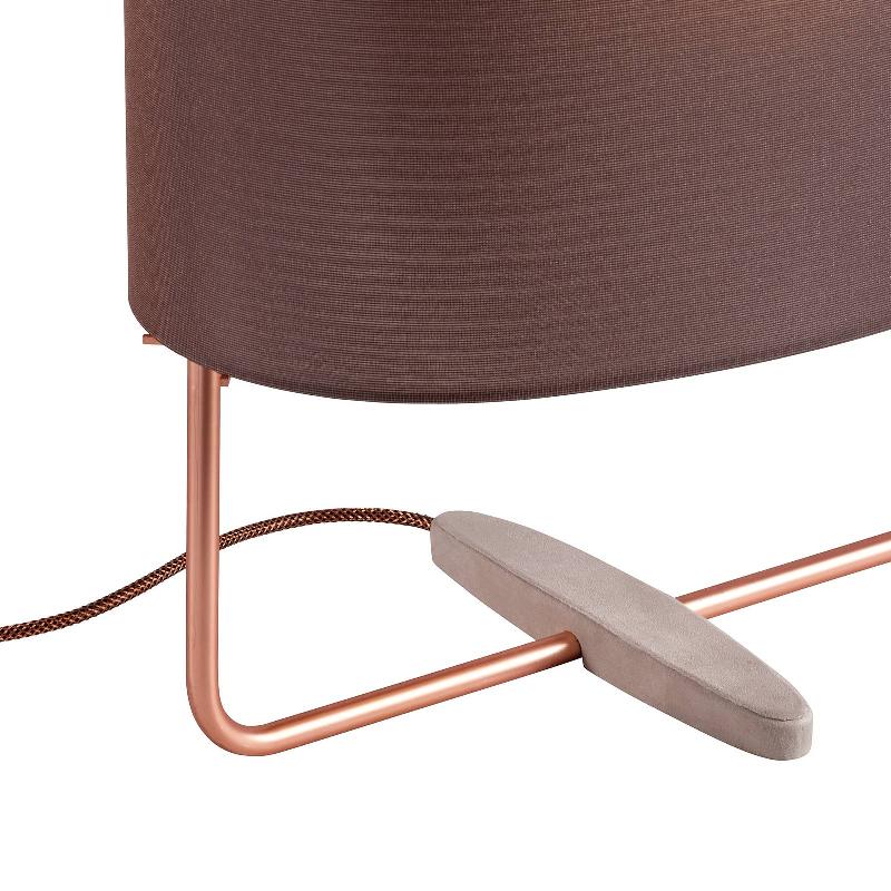 CARPYEN LAMPE DE TABLE MARGOT HAUTEUR 55CM AUBERGINE CUIVRE GRIS