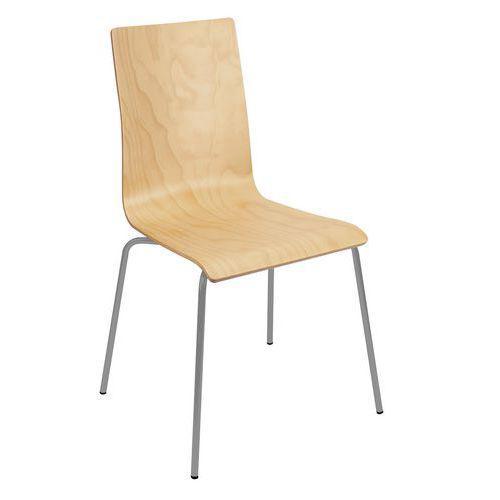 CHAISE RESTAURANT COQUE BOIS 4 PIEDS