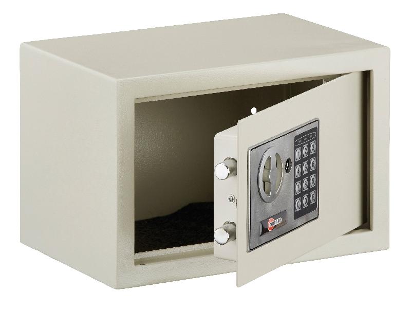 Coffre-fort Vincennes 1 - 2 pênes - serrure électronique - code modifiable - 33x23x23 cm - finition époxy beige_0