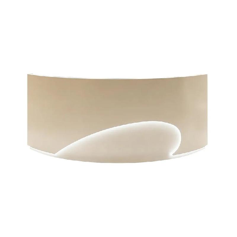 Comptoir d’accueil incurvé, comptoir de caisse beige, 150 × 60 × 100 cm 【M Duihao 150】 - 730849856871_0