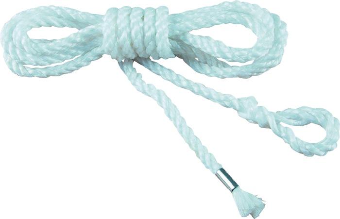 Corde d'échafaudage BRAUN - longueur 3,0 m - diamètre 9 mm - polypropylène blanc avec œillet_0