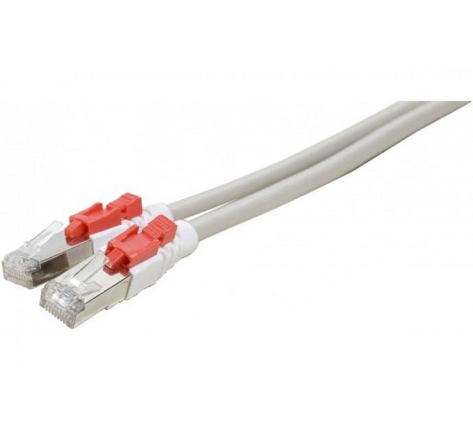 Cordon RJ45 Catégorie 6A S/FTP verrouillable - 0,5 m - Gris - 848944_0