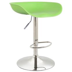 Décoshop26 - Tabouret de bar assise réglable en hauteur et pivotant en plastique vert pieds tulipe en métal chromé avec 10_0000380 - 3000826469606_0