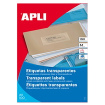 ETIQUETTES ADRESSE TRANSPARENTES, 210 X 297 MM