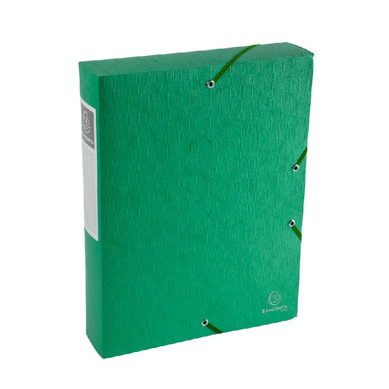Exacompta - Réf. 50913E - 10 boites de classement Exabox Dos 60mm Carte lustrée Scotten - A4 - Vert - vert en carton 50913E_0