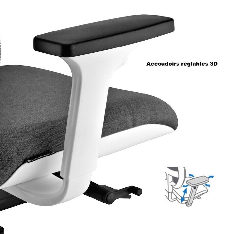 Fauteuil de bureau Wi Max avec coque blanche - Sokoa. - Non, Rouge 079_0