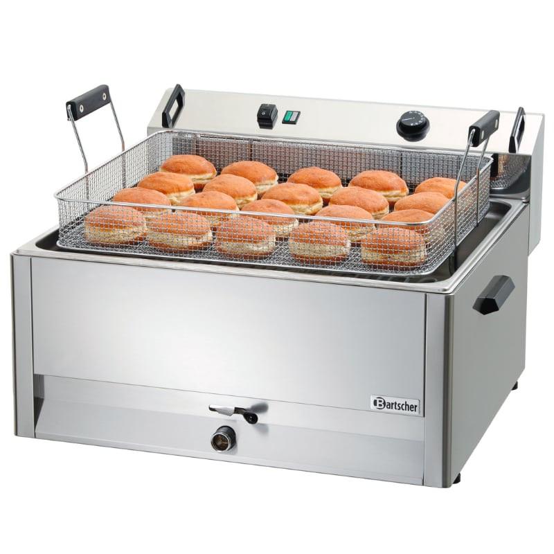 Friteuse électrique Bartscher BF 30E - 30L en acier inoxydable, 15 kW, thermostat réglable jusqu'à 190°C_0