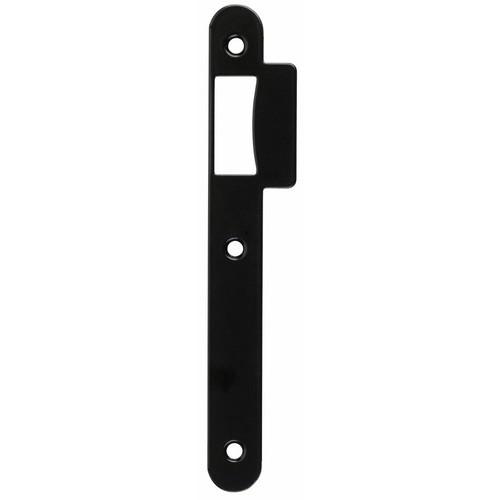 GÂCHE PLATE POUR SERRURE À LARDER D42/D452 - ACIER VERNI NOIR VACHETTE