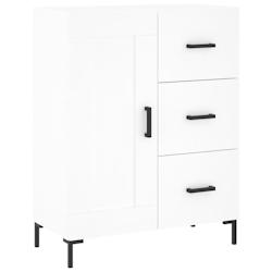 HELLOSHOP26 - Buffet bahut commode armoire meuble de rangement organisateur cuisine salle de séjour salon 69,5 x 34 x 90 cm bois d'ingénierie blanc_0