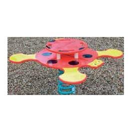 Jeu sur ressort - figurines 4 ou 5 places - Coccinelle, Tortue, Nénuphar - à partir de 2 ans_0