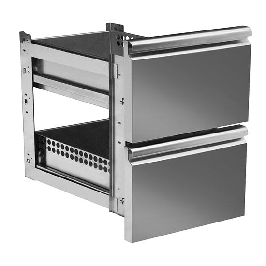 Kit de tiroirs 2x 1/2 pour table à pizza avec profondeur 800 mm - Z/F2D6040_0