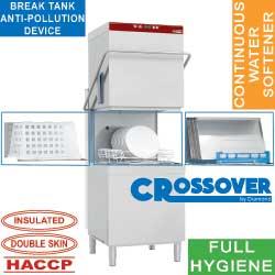 Lave vaisselle professionnel electrique et batterie a capot - pierre 600x500mm ful best wash crossover full hygiène - DCR49/6-AC_0