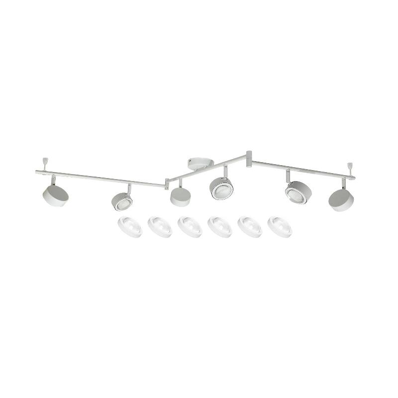 LINDBY SPOT JYLA, BLANC, LENTILLE, 4.200 K, 6 LAMPES À 6 LAMPES, GX53