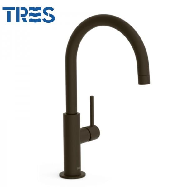 MITIGEUR LAVABO NOIR BRONZE - TRES 26290402KMB