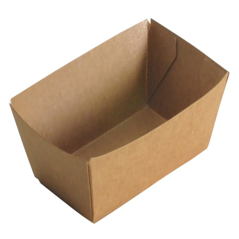 Petite Barquette Carton NOVABOX Kraft 180ml - 126x95x38mm - 270g/m² - Format Sauces et Accompagnements - Traitement Ingraissable Haute Performance -_0