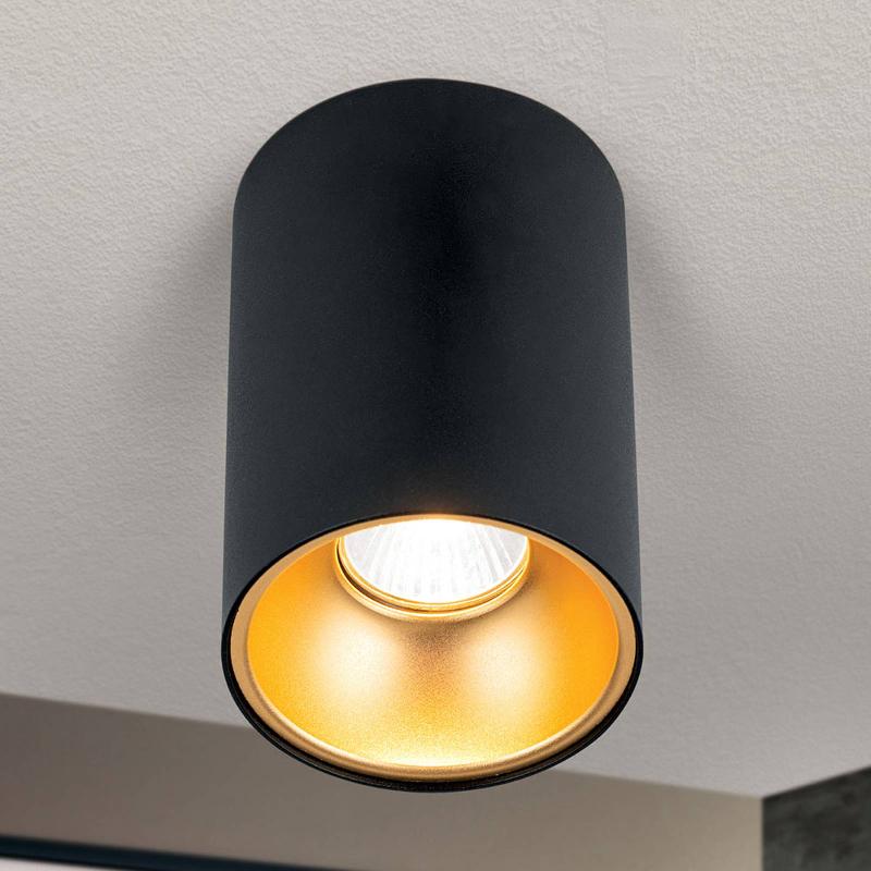 ORION PLAFONNIER AVEC SPOTS STARLIGHT, ROND, NOIR