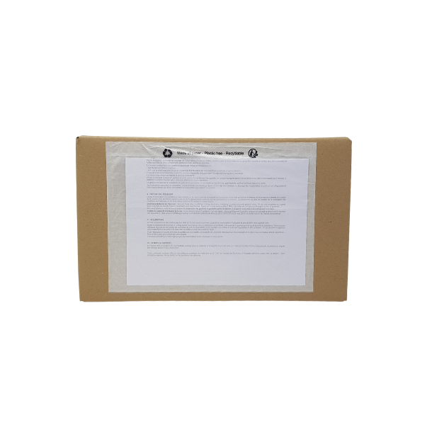 Pochette en papier CRISTAL, porte document adhésive neutre pour la protection de document à expédier - Réf 261611NV_0