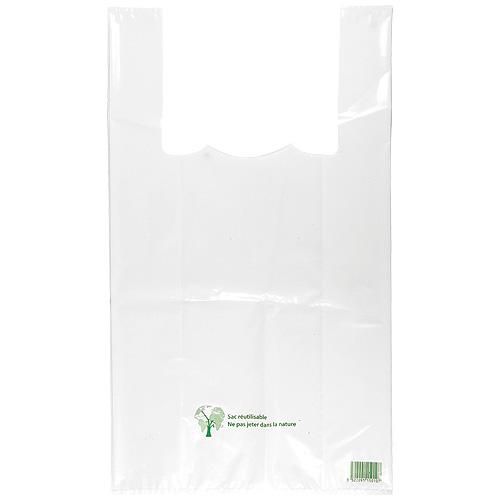 SAC BRETELLES BLANC 50Μ 26X6X46 CM