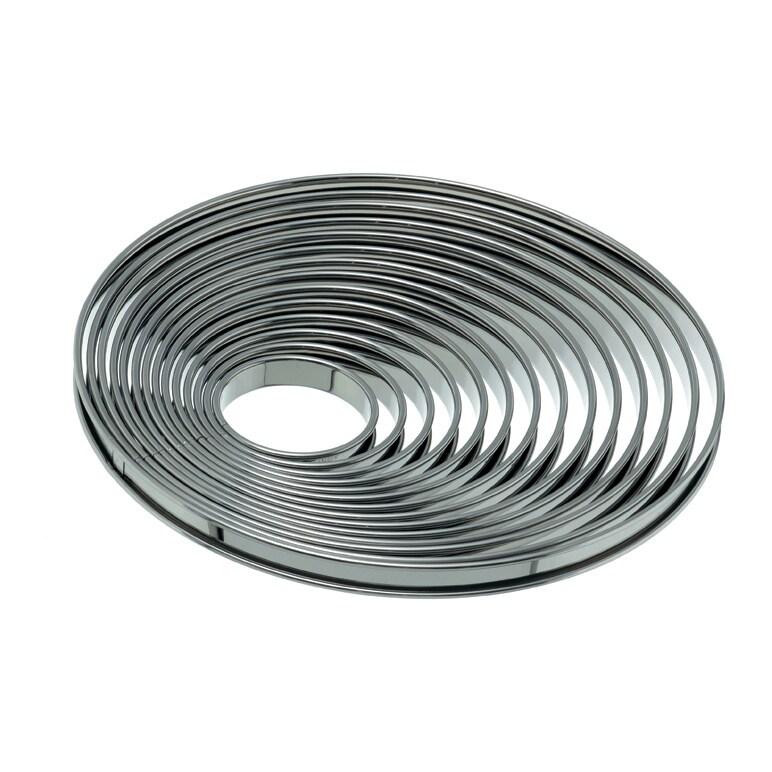 Schneider - Cercle à gâteau rond, avec rebord 340 mm, acier inoxydable - inox 162340_0