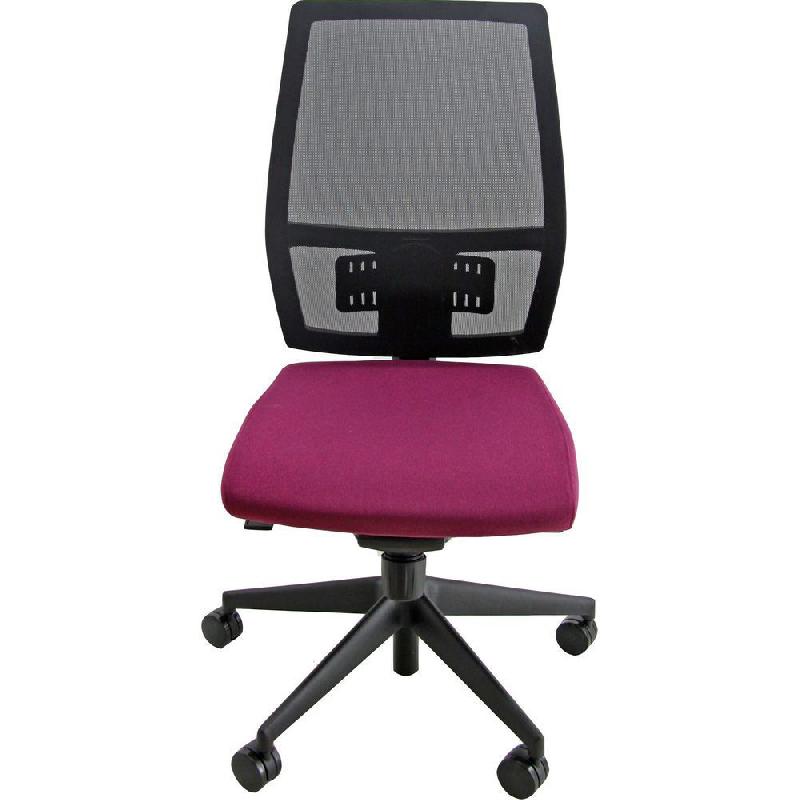 SIEGE DE BUREAU MELANIA- MAILLE FILET / TISSU PRUNE
