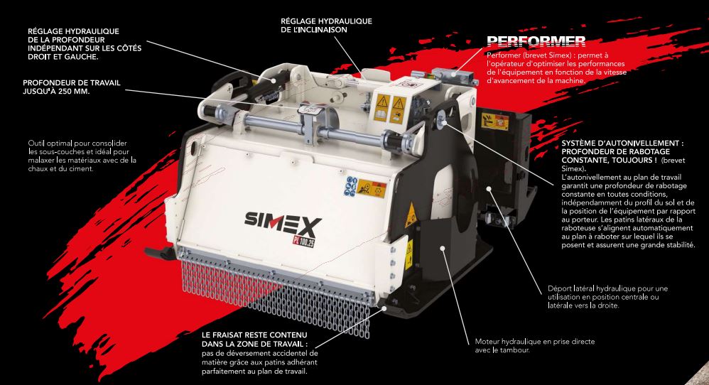 Stabilisatrice routière autonivelante Simex PL 100.25 - stabilisation et consolidation des sols - profondeur jusqu'à 250 mm_0