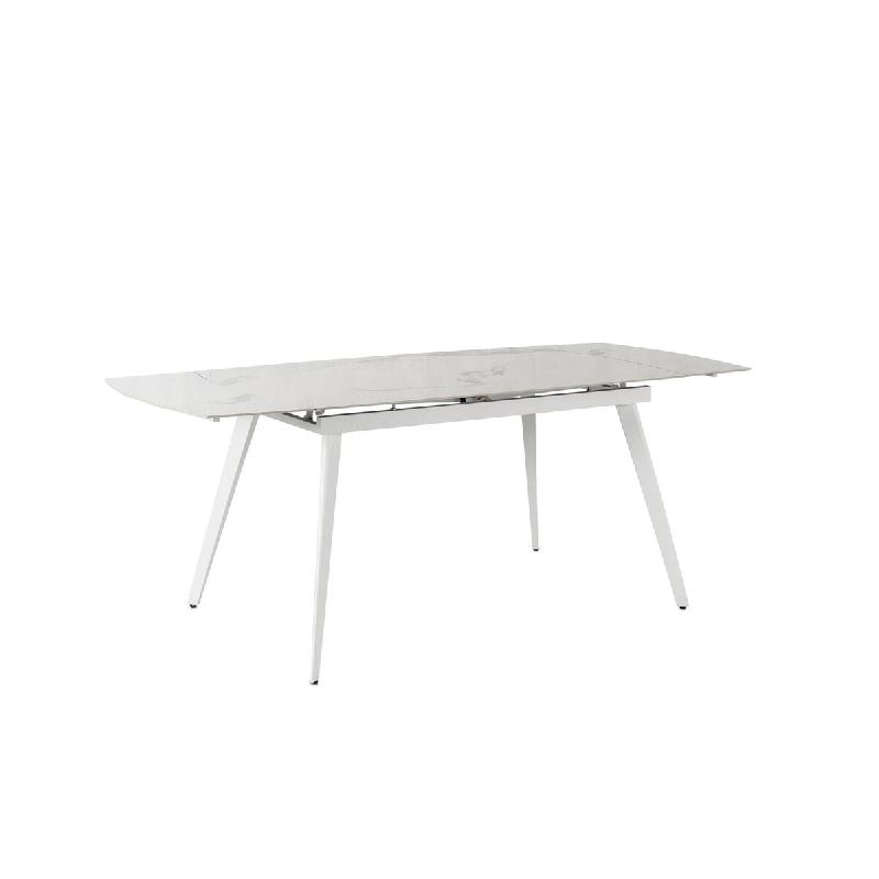Stones Chaise de salle à manger Nari avec coque rembourrée en tissu gris tourterelle et pieds en métal noir au design moderne - 56 x 58 x 79 cm - b_0