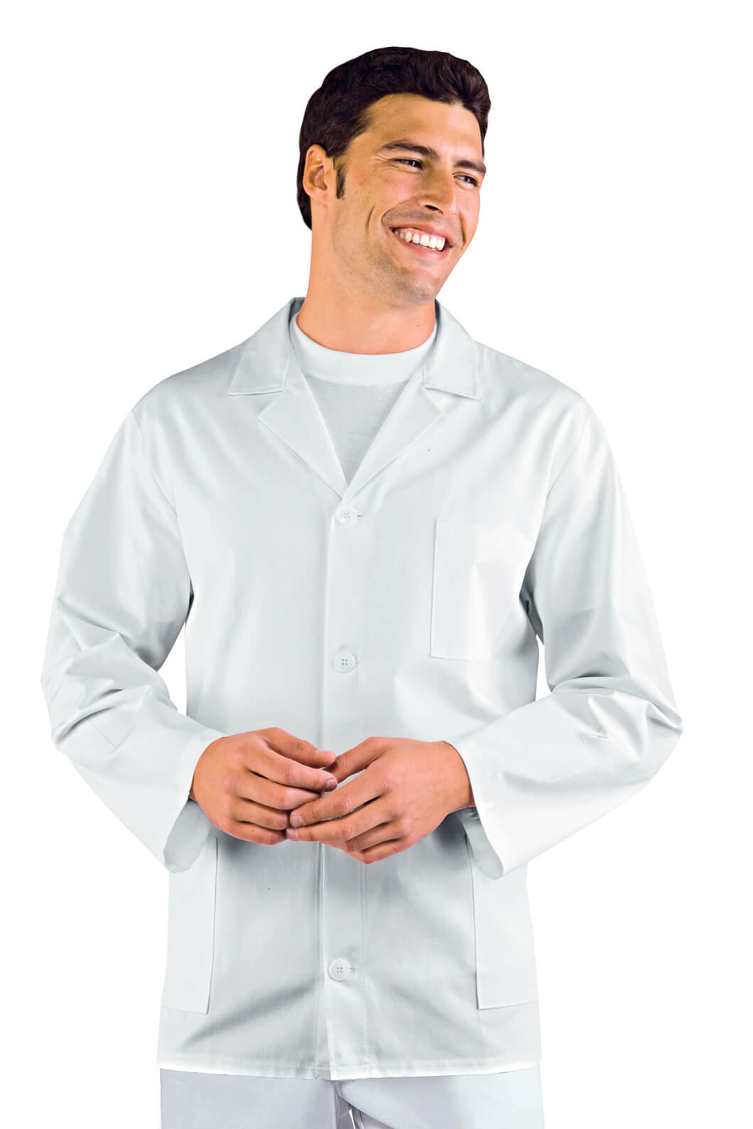 TUNIQUE MÉDICALE BLANCHE ANTI ACIDE COUPE SPORT