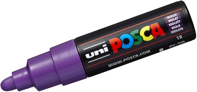 Uni-ball Marqueur peinture Posca 7M, pointe conique 4,5 à 5,5 mm, violet - 181334_0